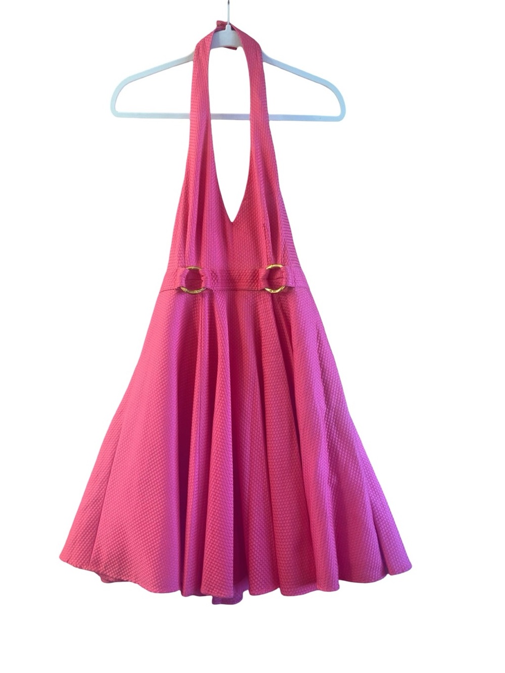 NWT Marciano Guess Vinca Halter Fit & Flare Dress Pink Size 6 $158 Retail